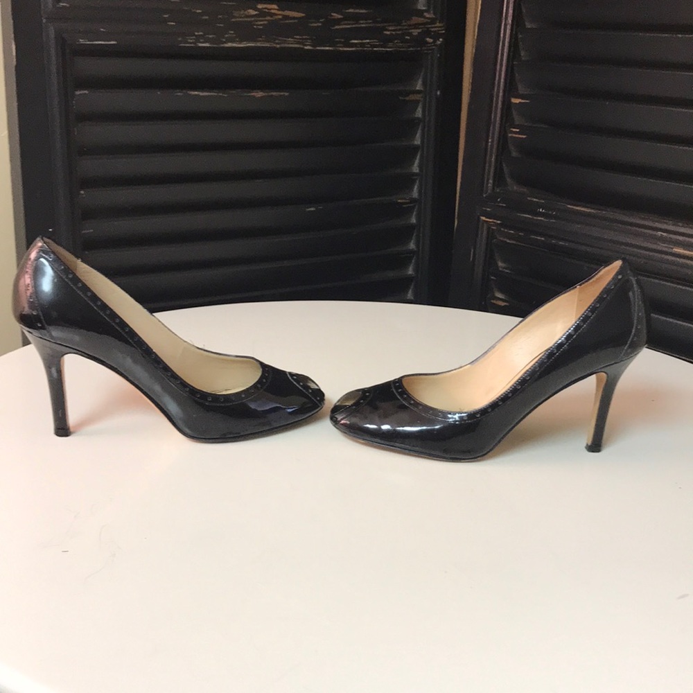 Kate‎ Spade patent leather peep toe heels 7.5 ✨ - Picture 4 of 7